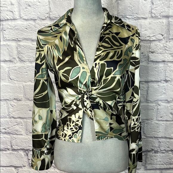 Zara satin front twist blouse - Picture 1 of 8